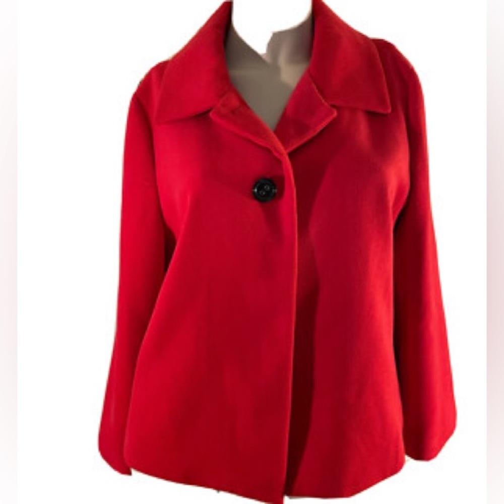 Chico's Women's Smooth Plush Swing Jacket in Chinese Red - size 0 (small)